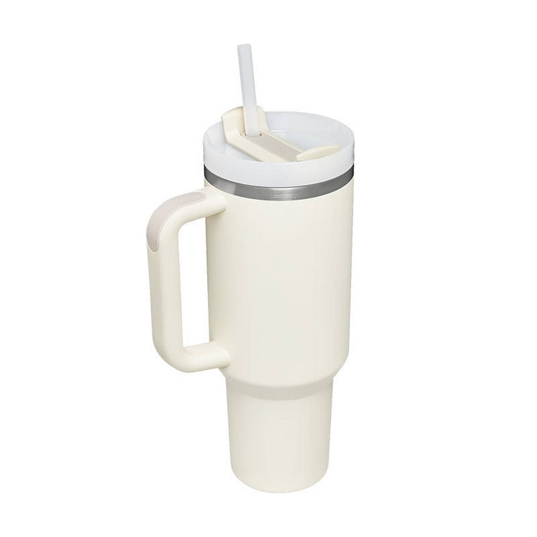 Large 40oz (1.2L) Insulated Travel Tumbler | Stainless Steel Double Wall Mug with Handle & Straw
