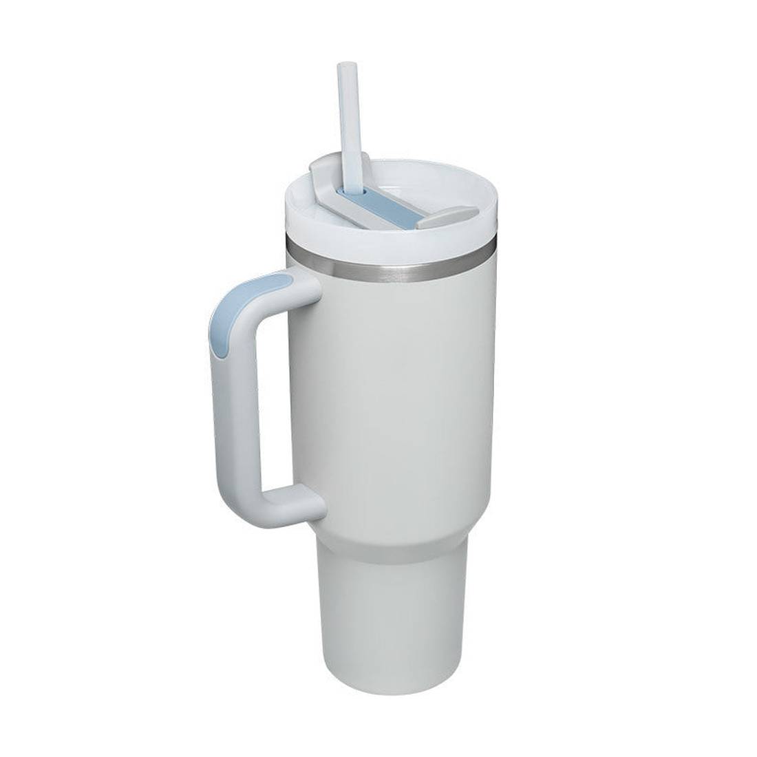 Large 40oz (1.2L) Insulated Travel Tumbler | Stainless Steel Double Wall Mug with Handle & Straw