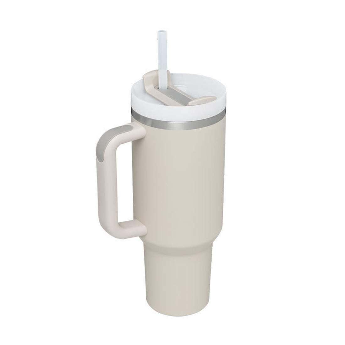 Large 40oz (1.2L) Insulated Travel Tumbler | Stainless Steel Double Wall Mug with Handle & Straw