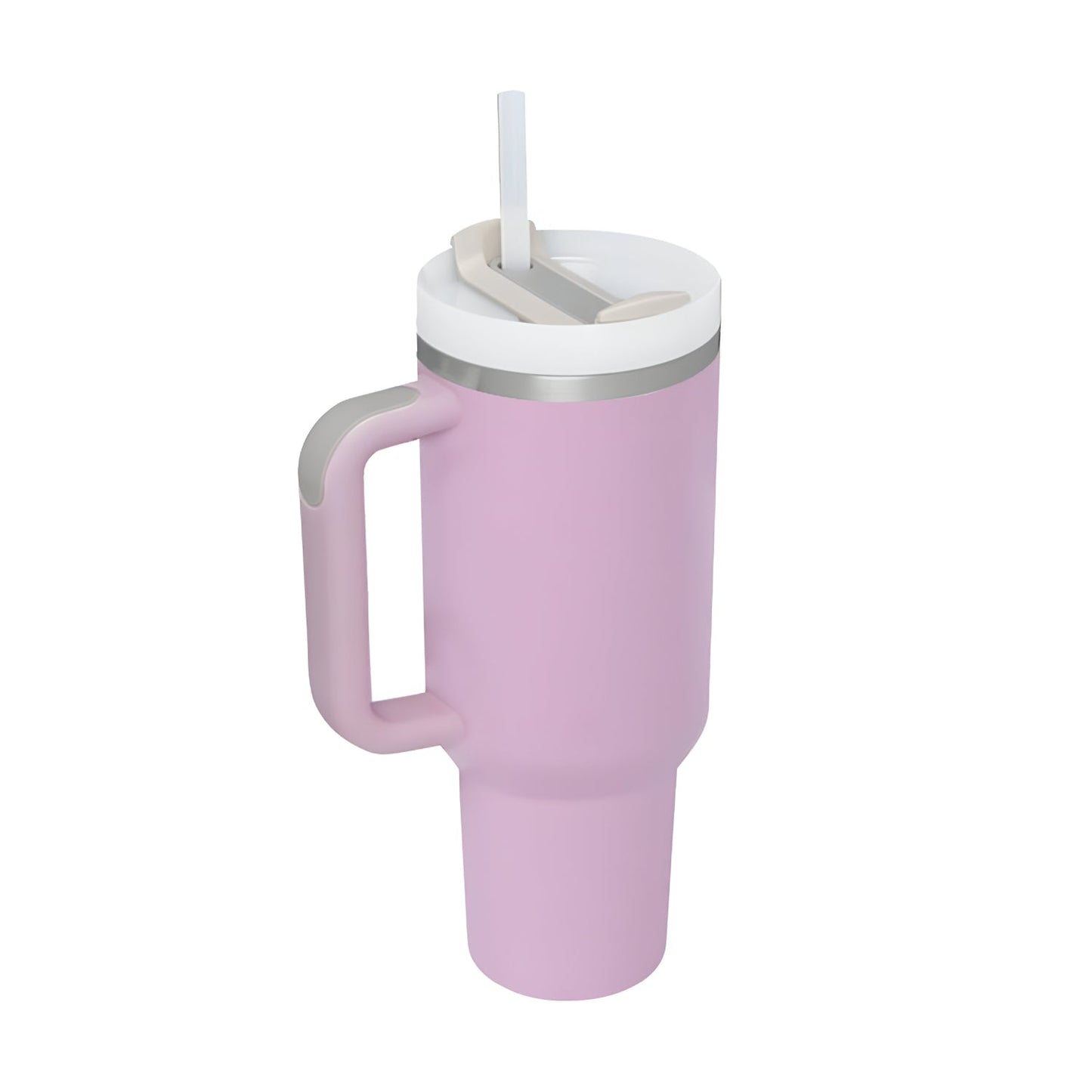 Large 40oz (1.2L) Insulated Travel Tumbler | Stainless Steel Double Wall Mug with Handle & Straw