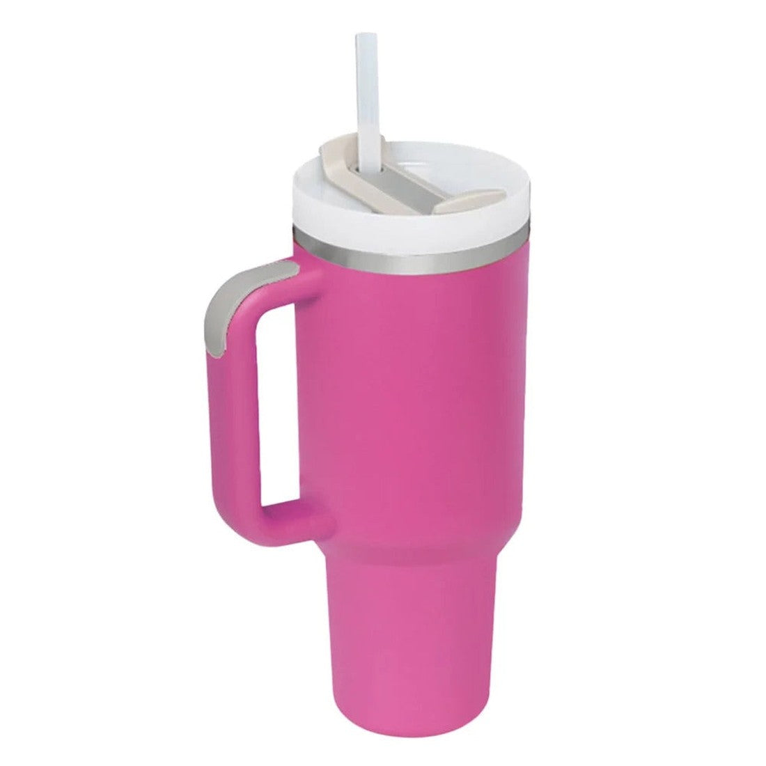 Large 40oz (1.2L) Insulated Travel Tumbler | Stainless Steel Double Wall Mug with Handle & Straw
